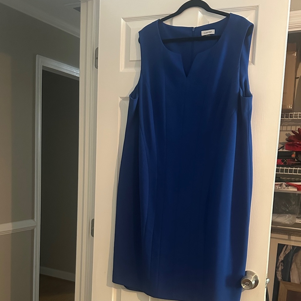 Calvin Klein Collection Cobalt Blue Mini Dress